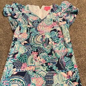 Lilly Pulitzer Blue and Pink Floral Dress